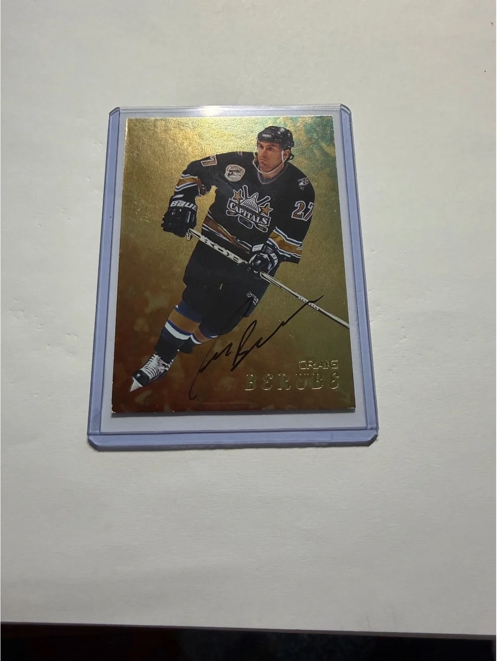 Craig Berube Autographed 1998-99 Be A Player Hockey Card #298